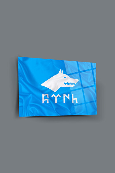 SRD Concept Göktürk Bayrağı Cam Tablo-Türk Devletleri Tablosu