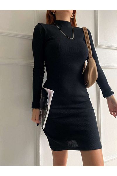 buğlem collection Rochie mini creion cu maneci lungi pe jumatate