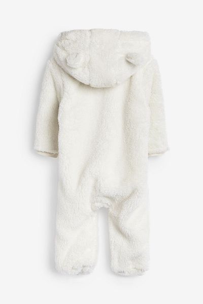 Next Baby Cotton Ecru Fleece Astronaut Jumpsuit