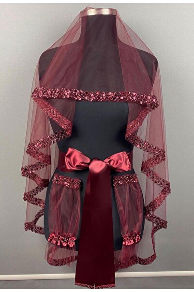 filiz kına KINA GECESİ 4 PARÇA GELİN YÜZ ÖRTÜSÜ ELDİVEN KUŞAK TAKIM SU VİP MO...