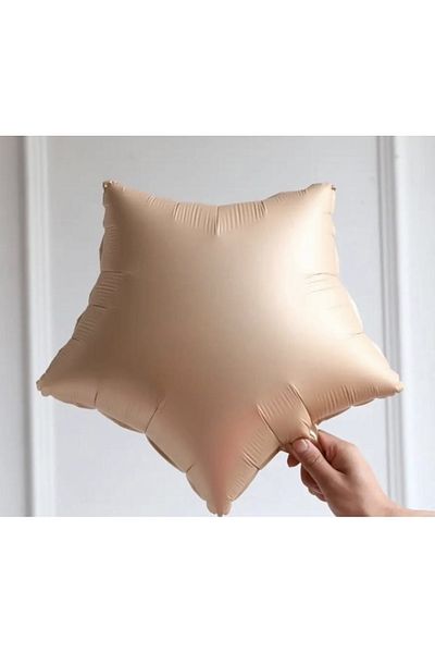 Deniz Party Store BEIGE DARK CREAM Star Foil Balloon 18 INCH 45cm 1 piece