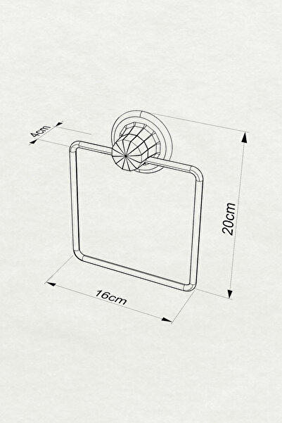 Teknotel VACUUMED SQUARE TOWEL RACK WHITE DM234
