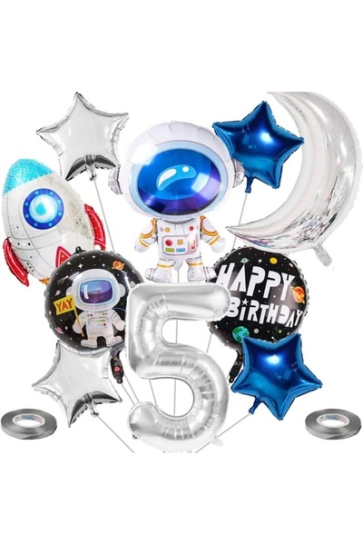 MFM Σετ μπαλόνια διαστημικής αλουμινόχαρτου 5 ετών 100 cm