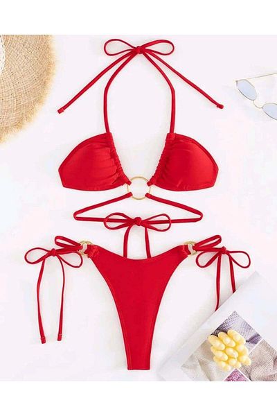 nuriçgiyim Ring detailed bikini set