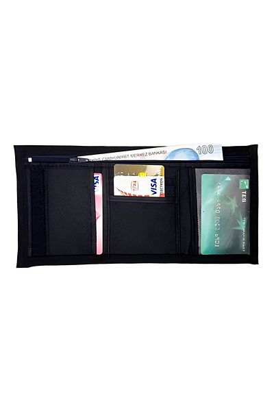 Astakos Unisex Interpex Fabric Youth Sports Wallet with Velcro Cover Zipper Money Compartment