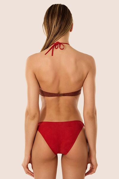 AYYILDIZ 4664 Kiremit Nakış Işlemeli Bikini Takımı