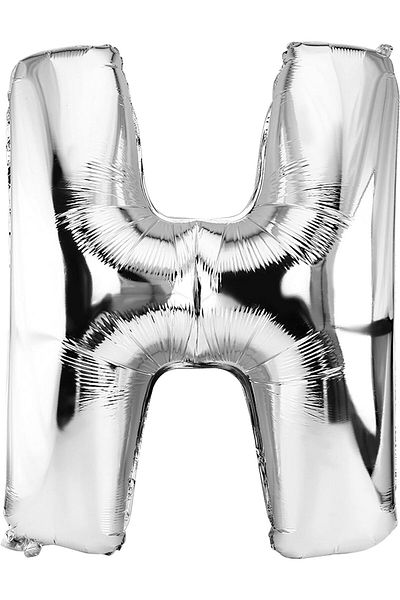 Deniz Party Store Silver Foil Balloon Medium Size (H) Letter