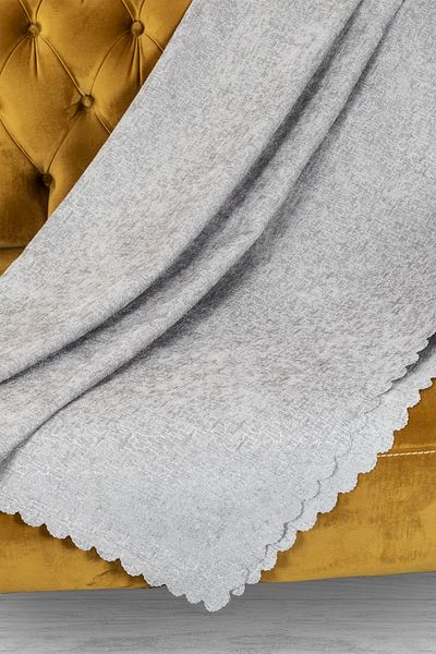 VELERDE HOME Jacquard Chenille Husă scaun anti-alunecare Şal Standard latime 175cm x lungime 300cm Închidere pe mânere Gri