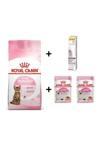 Royal Canin Kitten Sterilised Kısırlaştırılmış Yavru Kedi Maması 2 Kg + 2 Ade...