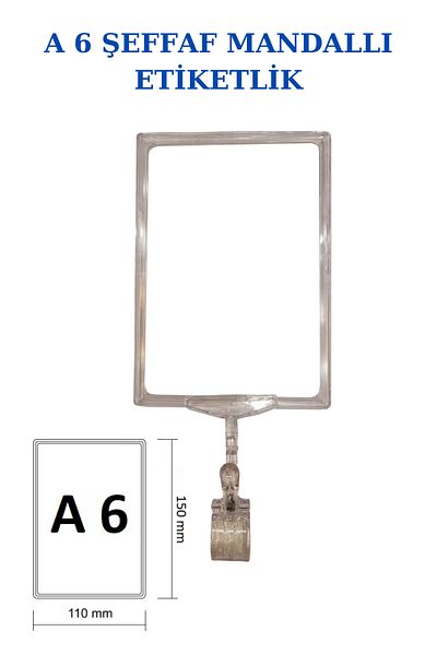 Modern Raf Latch A6 Label Holder Transparent 3 Pack