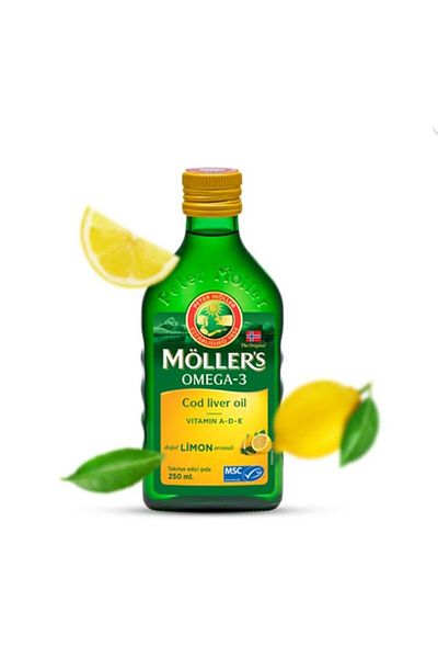 Möller's Natural Lemon Flavored Omega-3 Fish Oil - 250 Ml