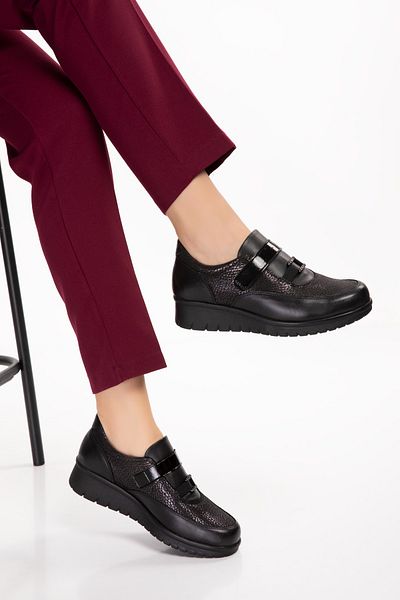Gondol Genuine Leather Anatomical Sole Comfortable Rubber Laced Shoes Elnr.5805