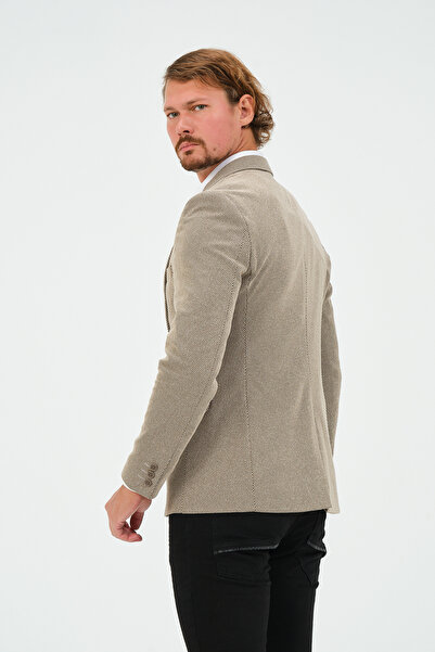 VALUE Kahverengi Slim Fit Astarlı Erkek Blazer Ceket, Şık Ceket