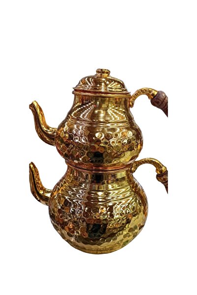 Genel Markalar Bakır Çaydanlık Büyük Boy Reşolu Takım