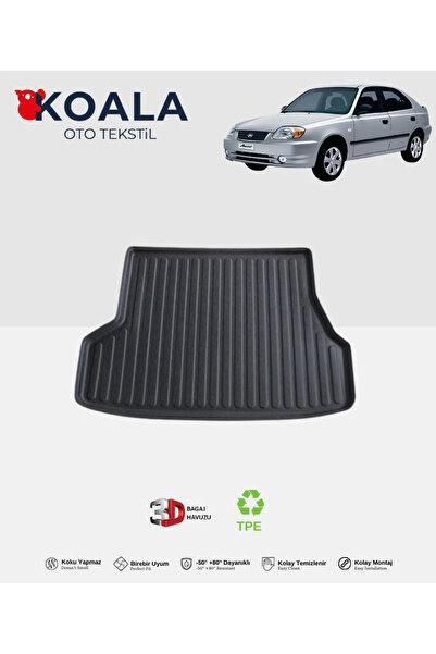 KoalaOtoTekstil Hyundai Accent Admire (2001-2006) 3d Bagaj Havuzu