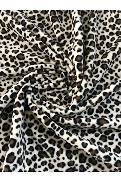 LinaByUgurr Ύφασμα φλις με σχέδιο λεοπάρ 180 εκ. (1 ΤΕΜ=1 ΜΕΤΡΟ)