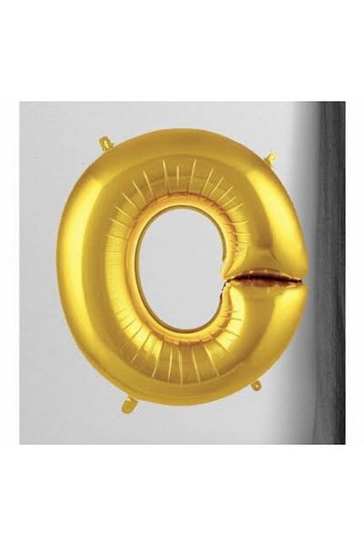 Deniz Party Store Gold Foil Balloon Medium Size Letter (O)