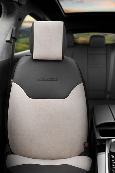 Otom Exclusive Protective Car Seat Cushion Premium Linen Beige