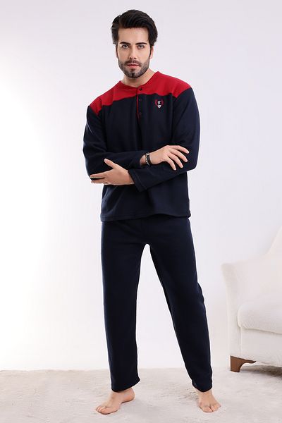 Wordex Σετ πιτζάμες ανδρικού σπιτιού Falkon 7204 Fleece Σετ ύπνου