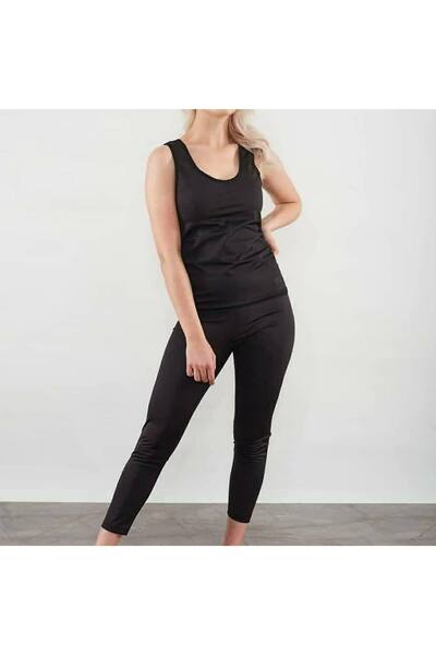 Lüx Wood Costum de saună negru cu bretele groase pentru femei