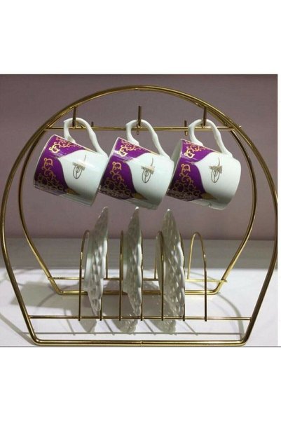 Generic Brand 777 Home حامل أكواب عملي ذهبي اللون