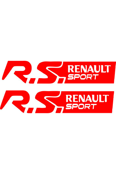 Birim Matbaa R.S.Renaült Sportlogooto Sticker - 30x6 cm, 2 Pieces