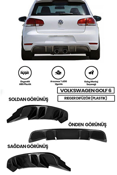Volkswagen Golf 6 Rieger Difüzör (PLASTİK)