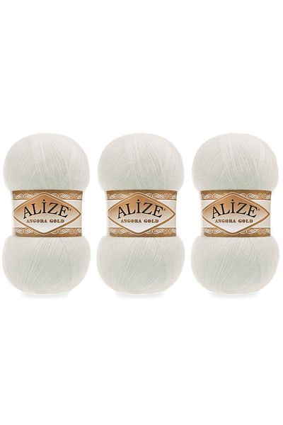 Alize Angora Gold Πλεκτό Νήμα 100 Gr 3 ΤΕΜΑΧΙΑ ΧΡΩΜΑΤΑ 62 ΚΡΕΜΑ