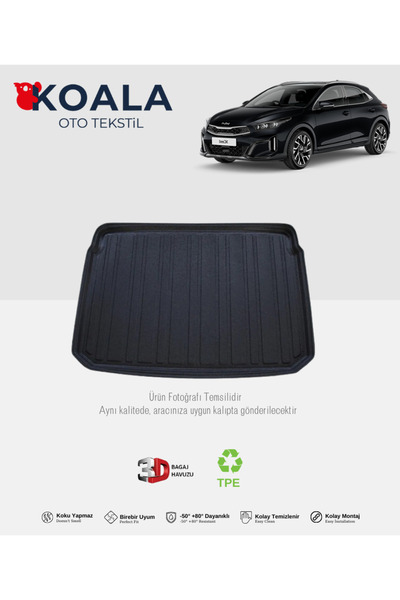 KoalaOtoTekstil Kia XCeed (Üst Bagaj) (2019 ve Sonrası) 3d Bagaj Havuzu