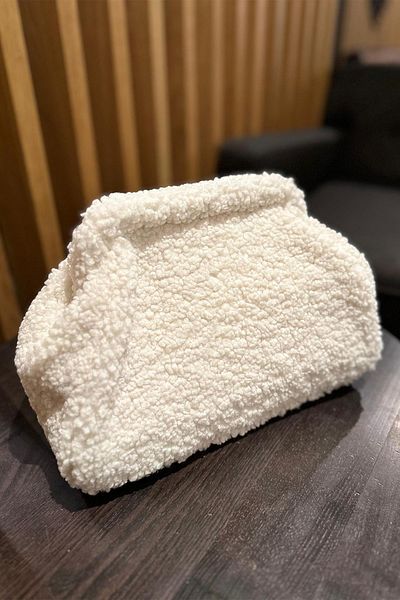 BAHELS Dámská plyšová taška Teddy Clutch Portfolio