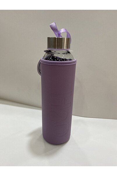 Elif Kırtasiye زجاجة مياه زجاجية من ElifH2O مع غطاء جلدي