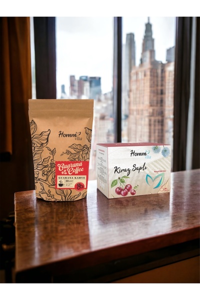 HOMM VİTA قهوة جوانا وشاي الأعشاب المختلط بمقبض الكرز