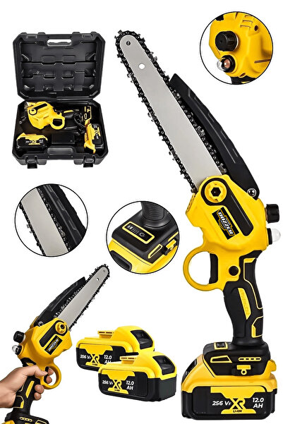 DOZZER 256 Vf Yağ Pompalı Bakır Sargılı 25 cm Palalı Akülü Dal Kesme Budama T...