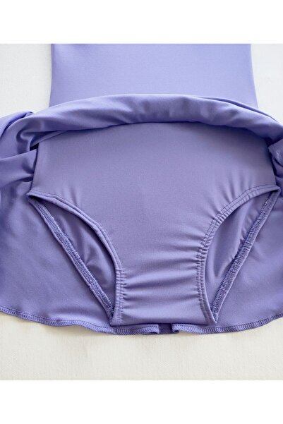 LULLY KİDS Kız Çocuk Lila Ip Askılı Etekli Mayo