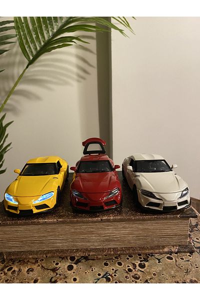 u-toys سيارة رياضية معدنية مع باب صوتي وخفيف للطوارئ وسحب صندوق السيارة