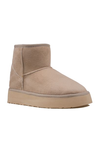 Pierre Cardin Beige Medium Size Women's Suede Boots PC-52710