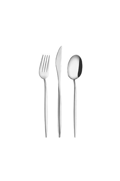 Lugga Ece Dessert Fork Spoon Knife Set for 6 Persons 18 Pieces