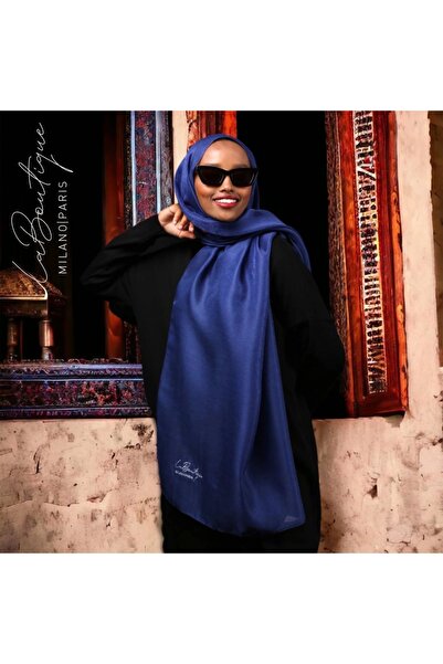 LA BOUTIQUE Evening Dress Shawl - NIGHT BLUE - 70X190