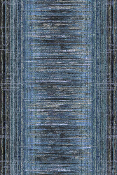 Rugs Modern Halı Декоративен килим Мира с линеен десен в синьо-черни тонове М...