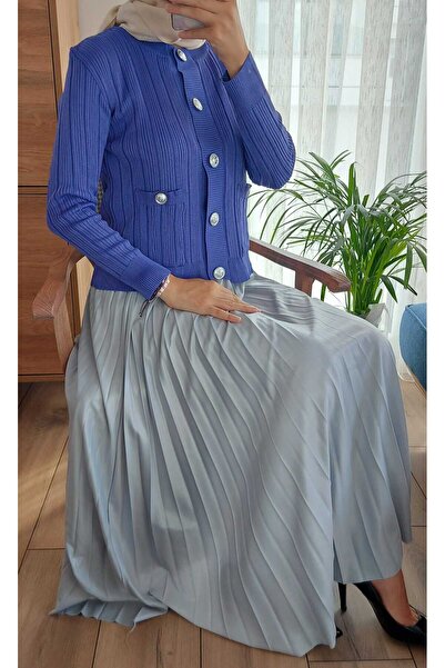 SARA BELİ LASTİKLİ PİLİSELİ ETEK