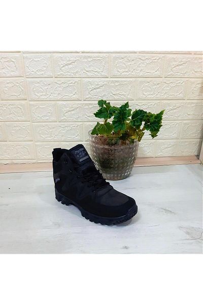 Sky Blue Black 0050 Zippered Laced Non-Slip Men's Boots
