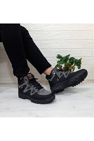 Sky Blue Smoked 0050 Zippered Laced Non-Slip Men's Boots