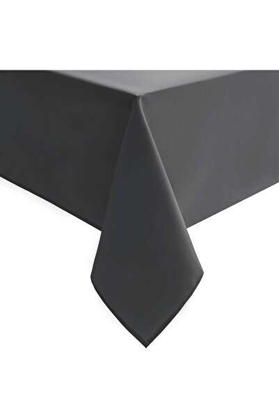 Zeren Home Liquid Proof Dartless Linen Tablecloth Anthracite 25 Pieces