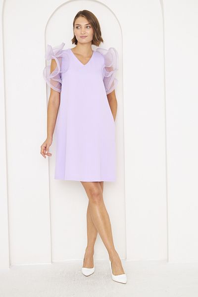 Swan Woman Rochie cu maneci din organza lila