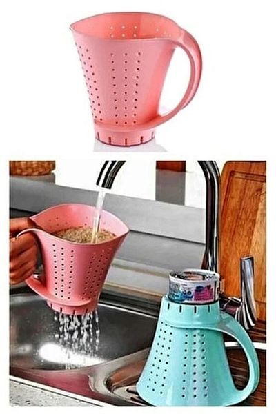 Kenpool Jug Shaped Brass Bulgur Washing Strainer Assortment