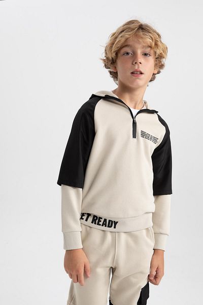 DeFacto Boy's Oversize Hooded Sweatshirt - A6587A823Wn