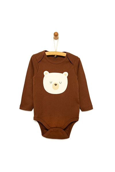 ebebek Hello Baby HelloBaby Cute Animal Face Long Sleeve Body Unisex