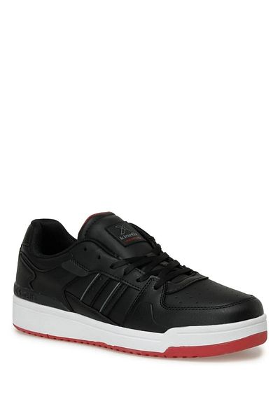 Kinetix Wilmo Pu Black Red Daily Orthopedic Men's Sports Shoes