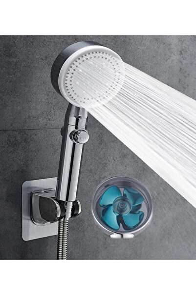 AKCAKESE Turbo Pervaneli 5 Fonksiyonlu Duş Başlığı Duş Hortumu 150 Cm Ve Mafs...