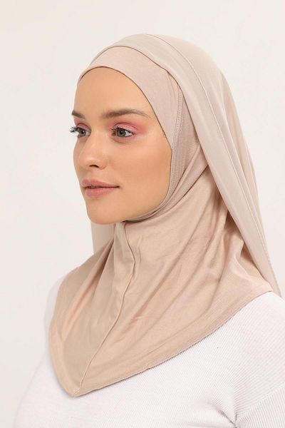 Altobeh Έτοιμο Luxury Practical Hijab Chiffon Shawl Sand Beige